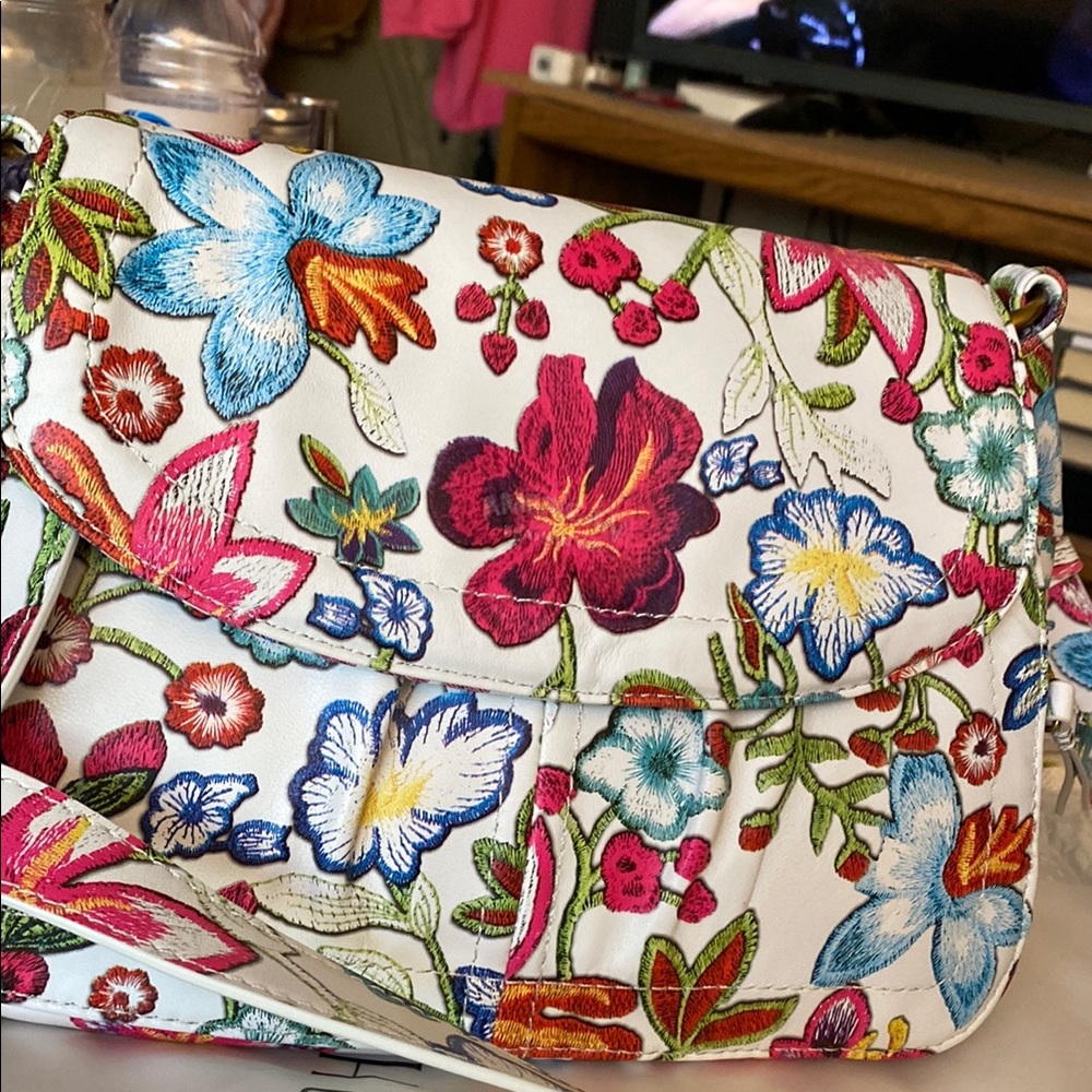 American Floral Women's Bag With guitar strap NWT